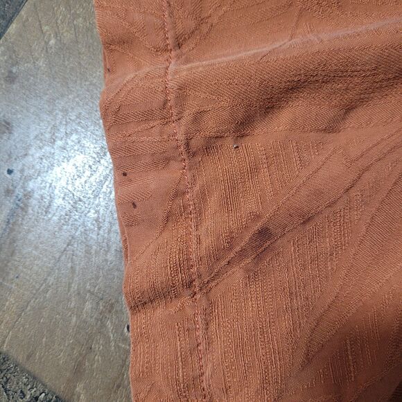 Tommy Bahama 100% Silk Mens XL Burnt Orange Short Sleeve Button Front Shirt FLAW - Picture 8 of 9